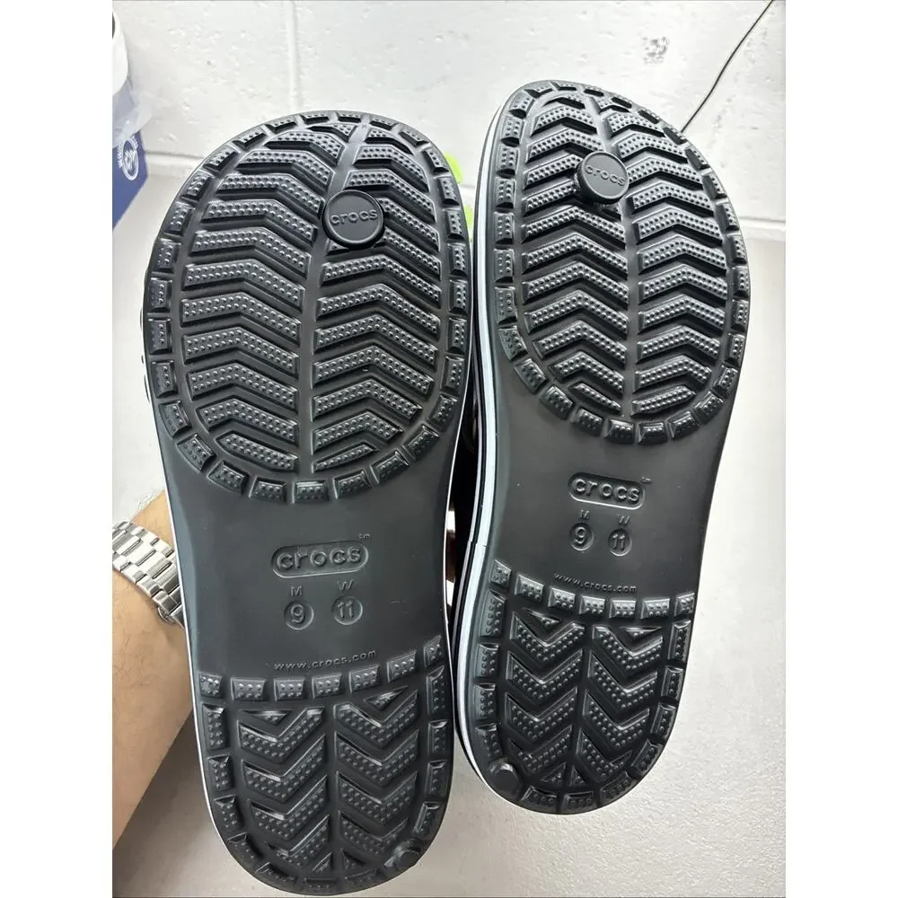 CROCS Unisex Bayaband Flip Flop Sandal, Black, M9/W11 - Brand New Mens 9